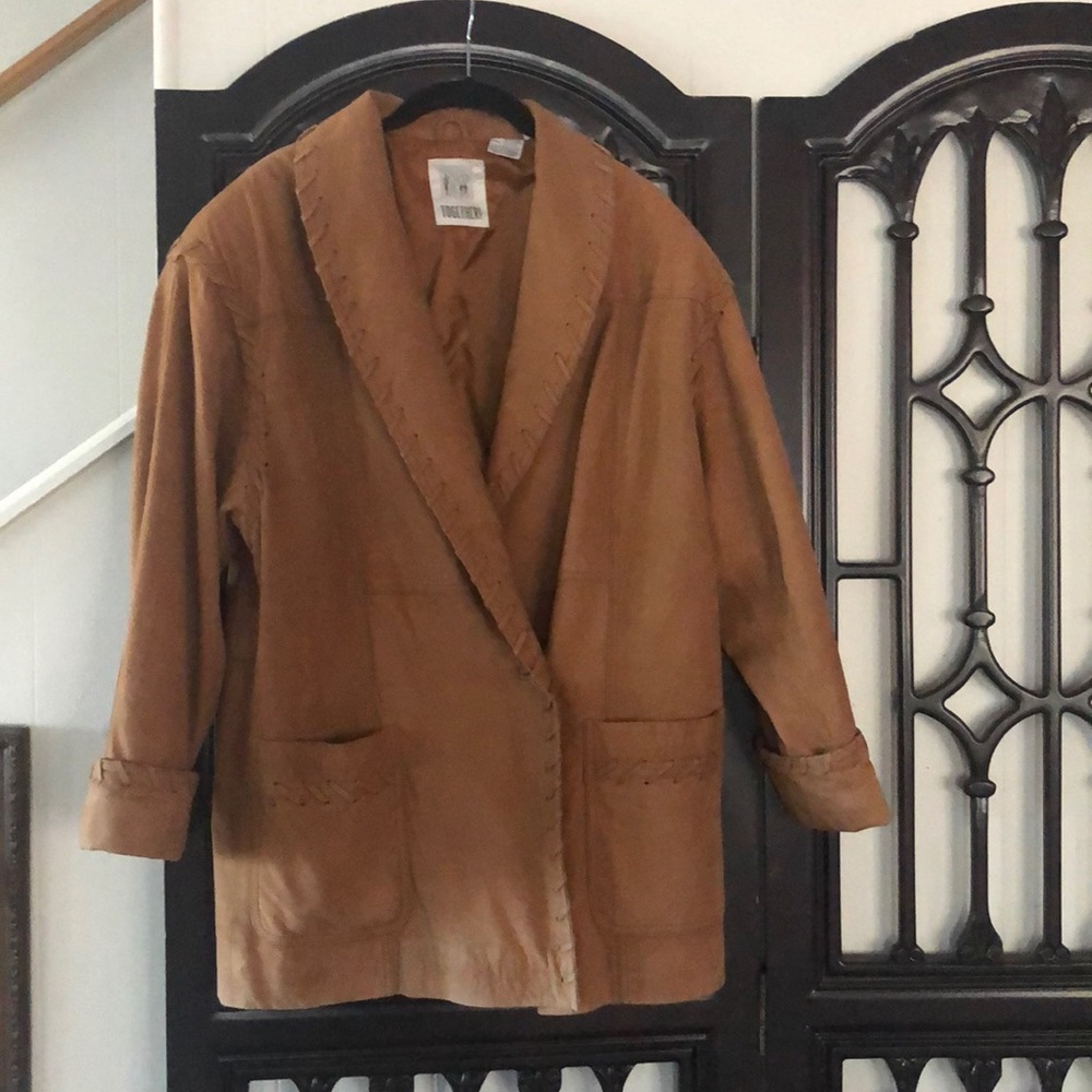 Winter leather coat